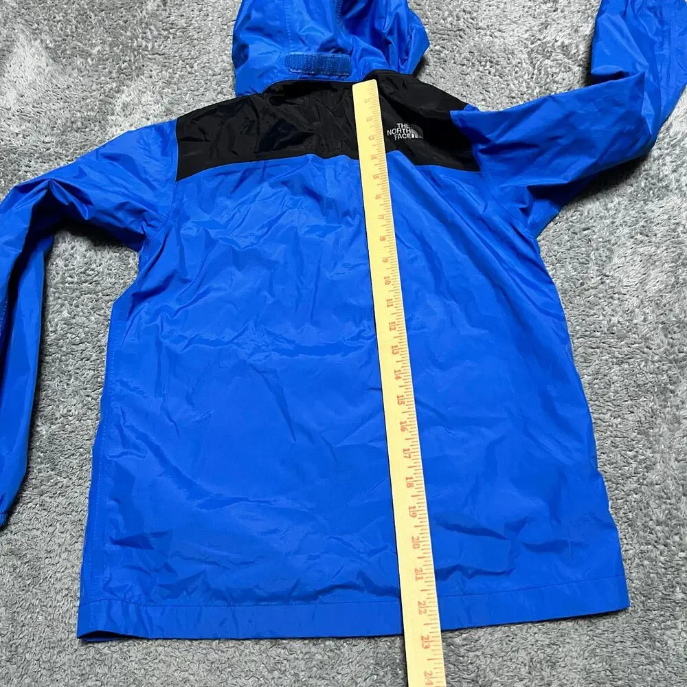 The North Face Jacket Kids Boys Medium 10-12 Blue Rain Nylon Hooded Coat